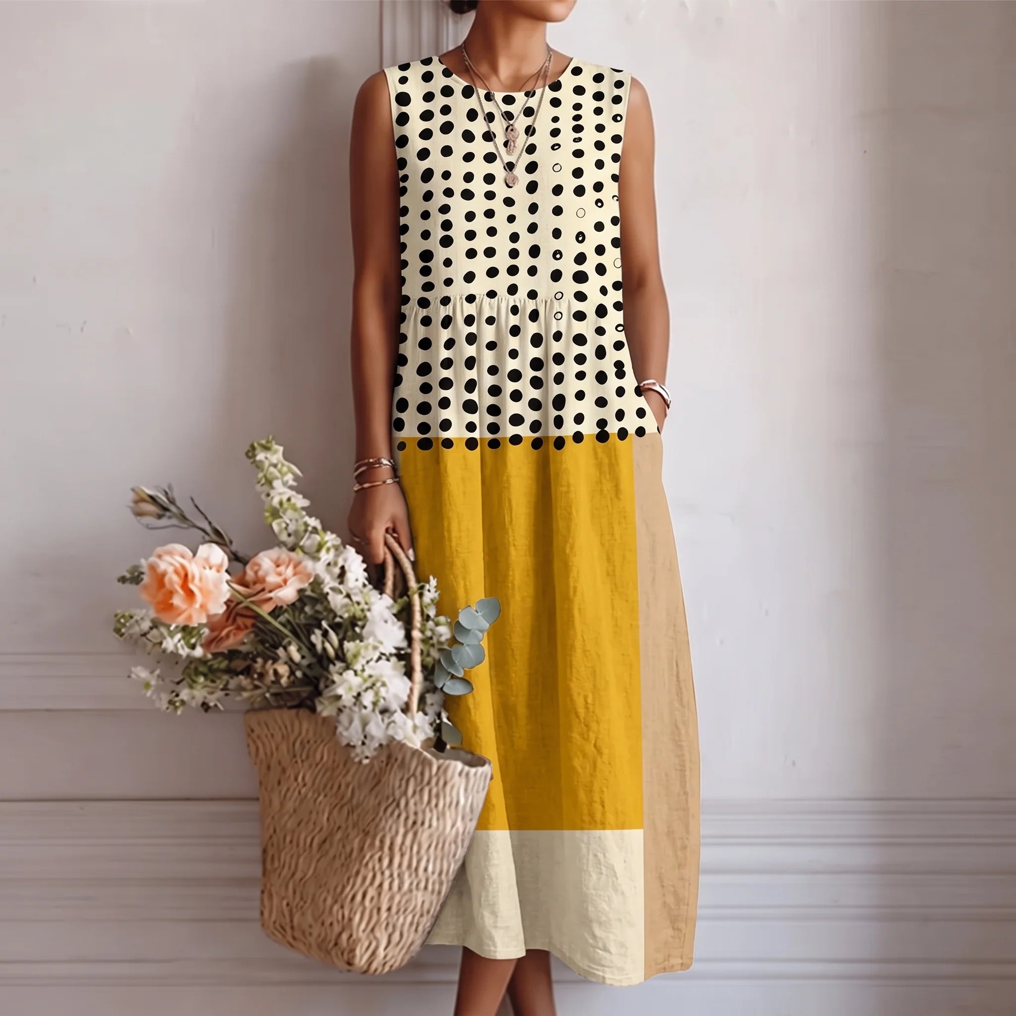 Alba™ | Flowing Elegance Midi Dress