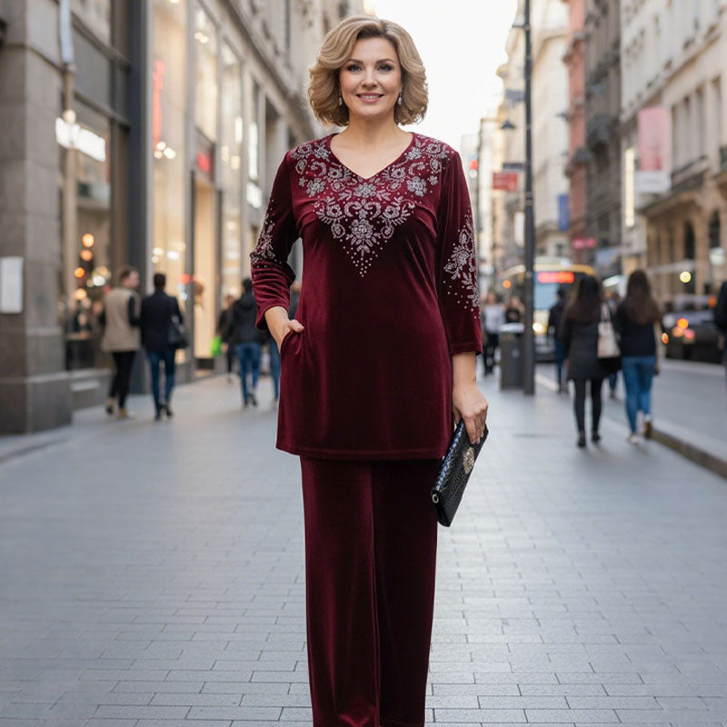Elvire | Elegant two-piece velvet set