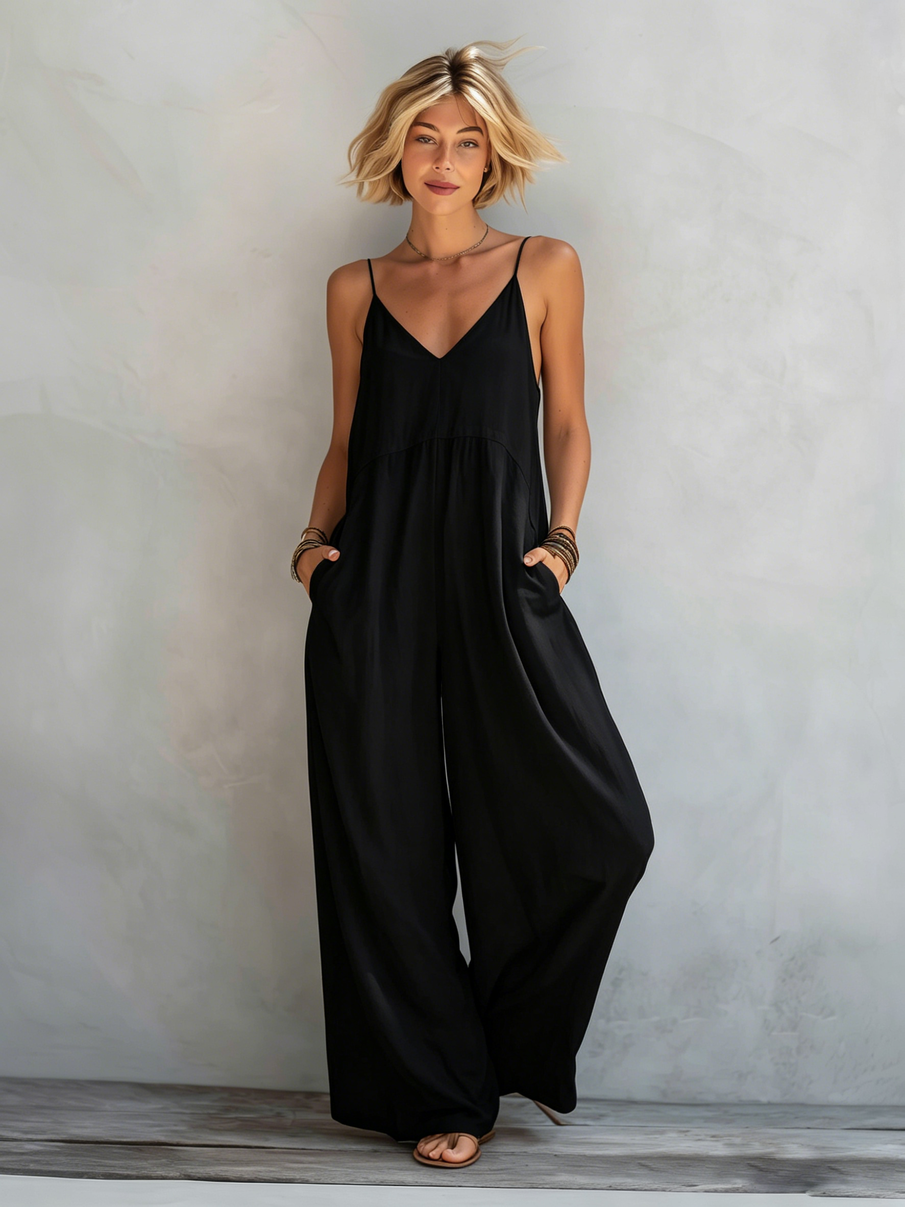 Josie | Casual White Cotton-linen Blend
