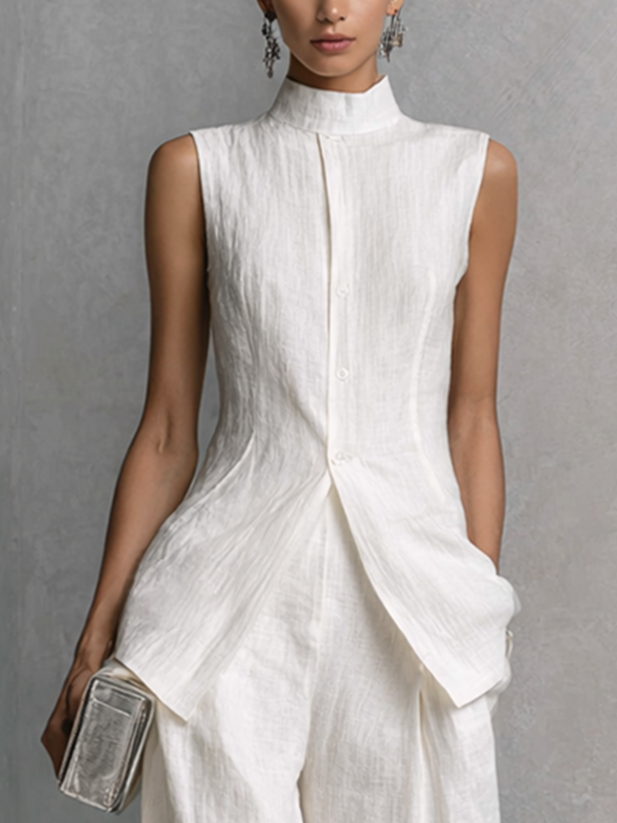 Celeste | Elegant White Cotton Linen