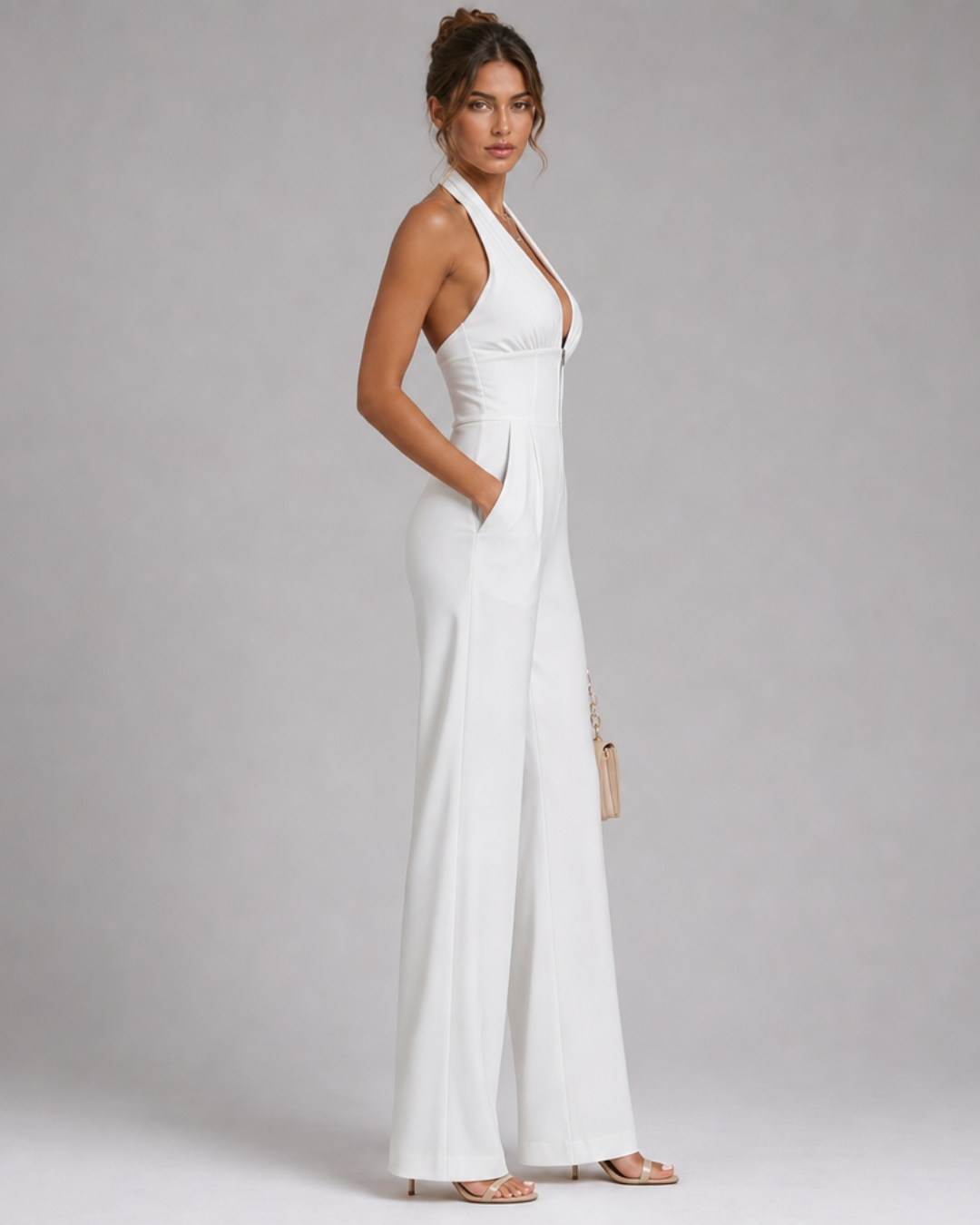 NYMERA | Halterneck Wide-Leg Jumpsuit
