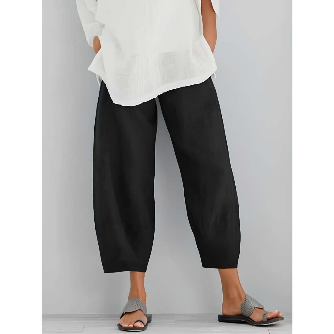 Sabine™ | Elastic Waist Wide Leg Pants
