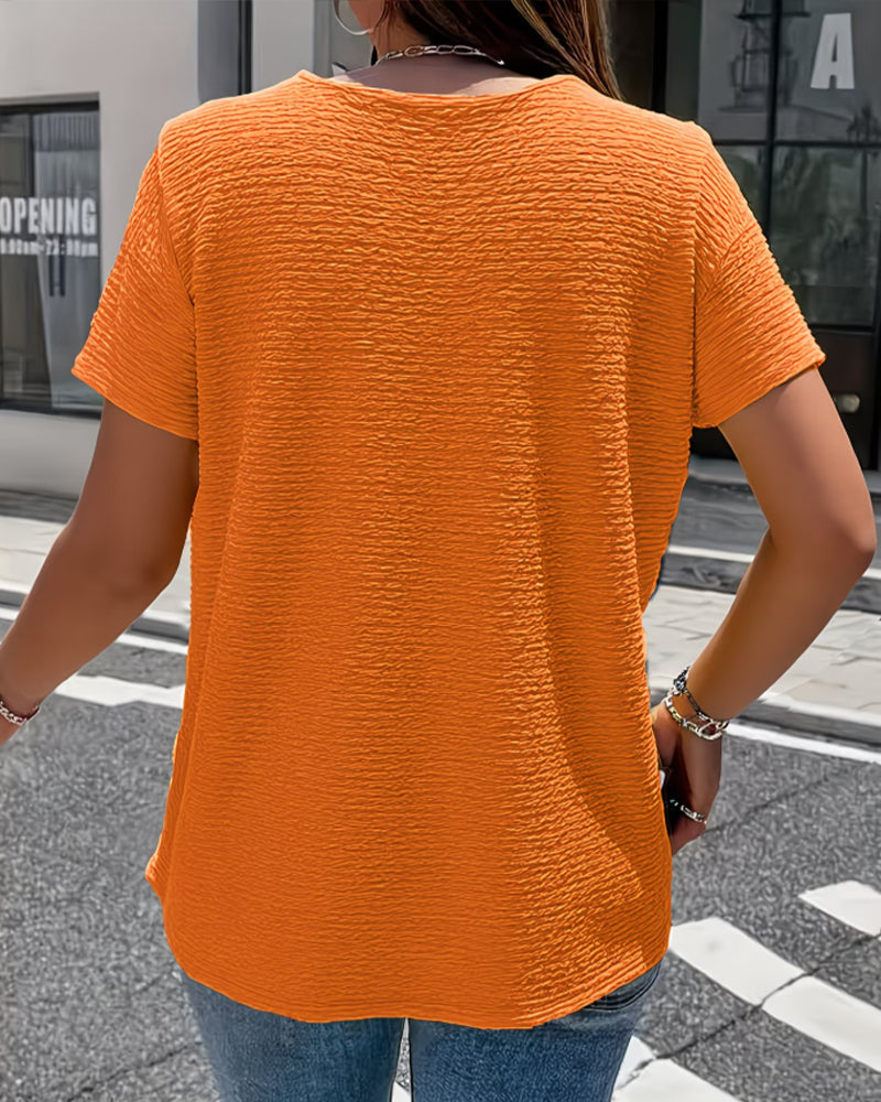 Barbara | Collar Tee with Buttons