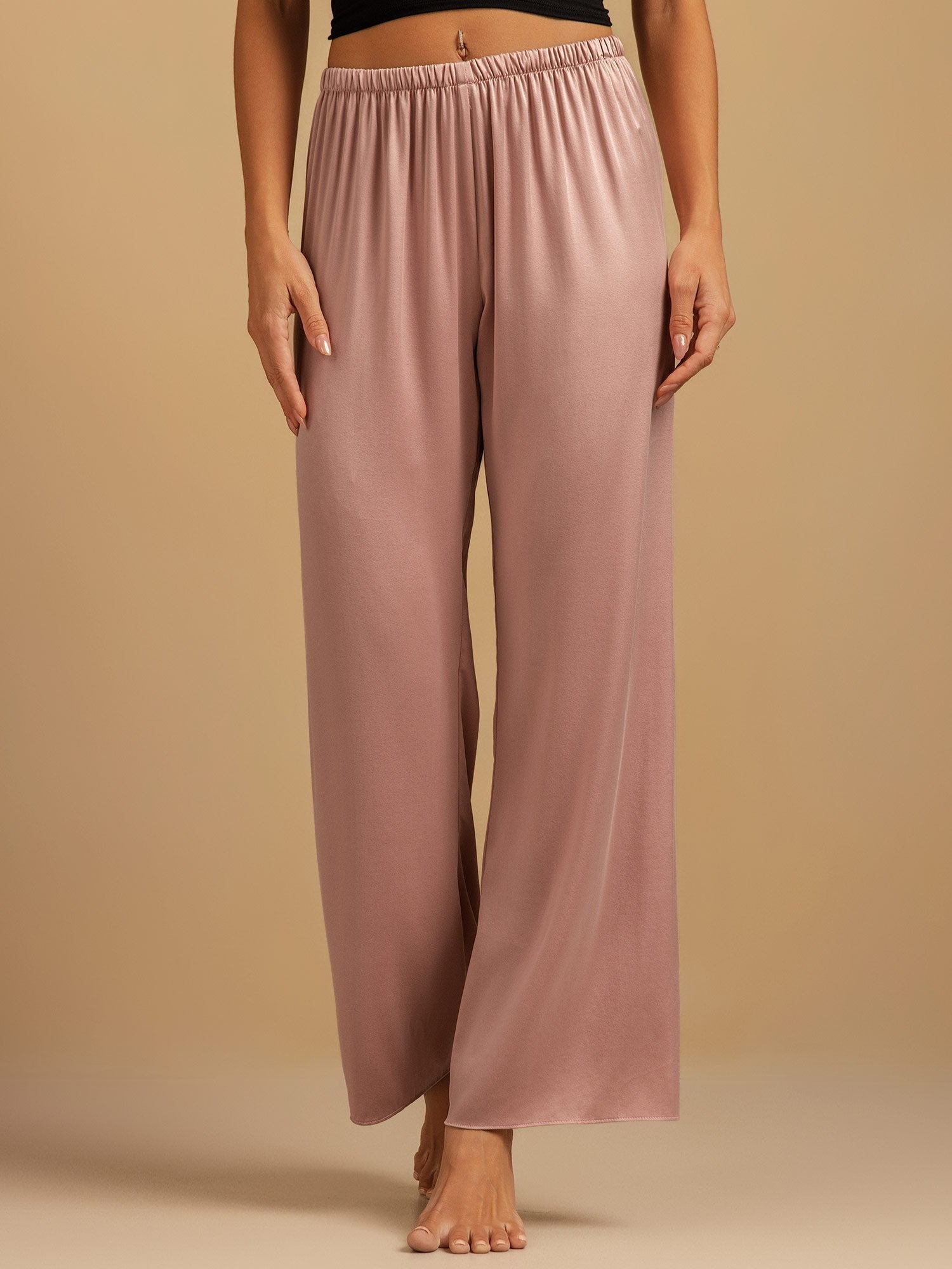 Clare | Wide-Leg Silk Trousers
