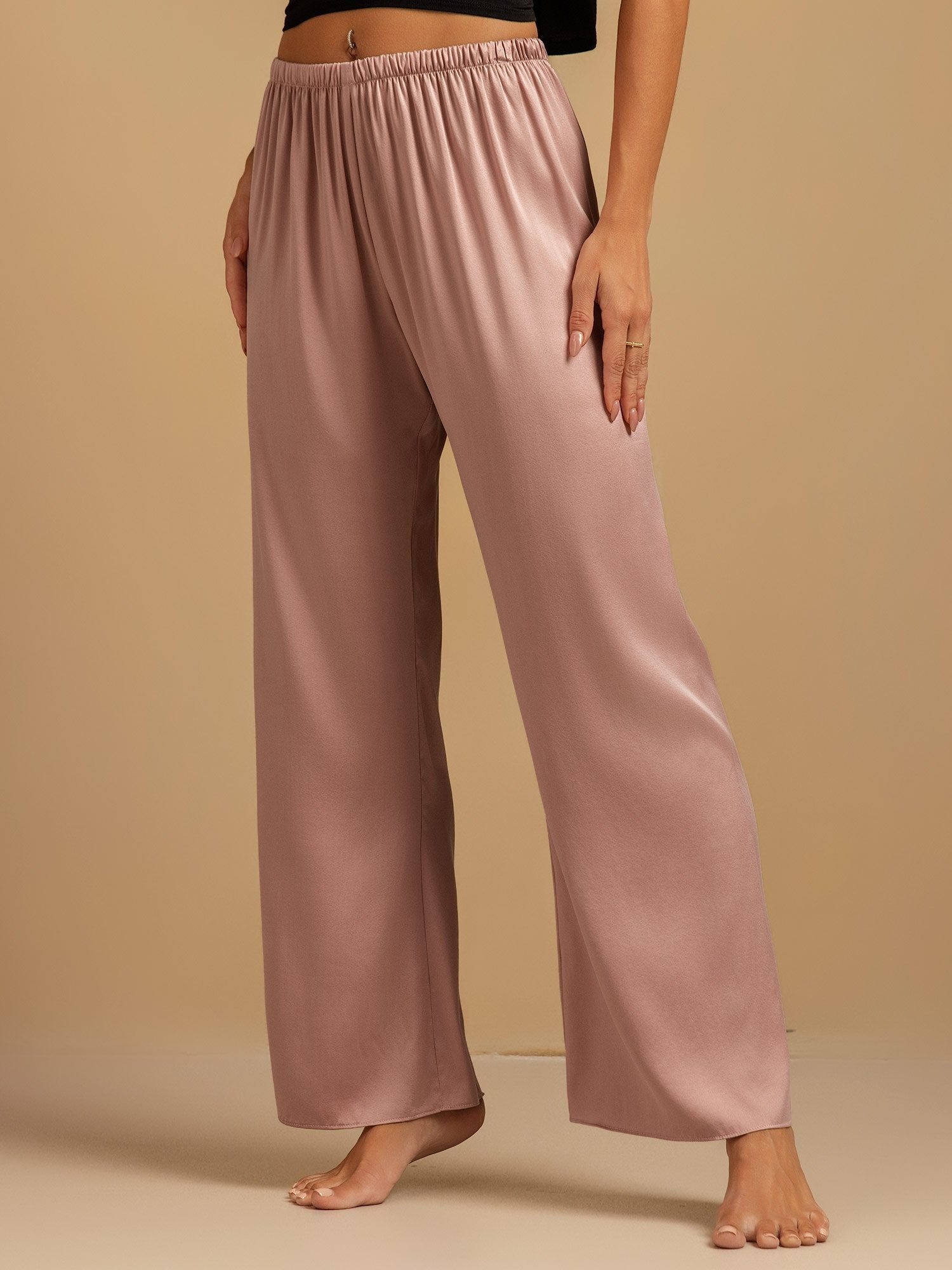 Clare | Wide-Leg Silk Trousers