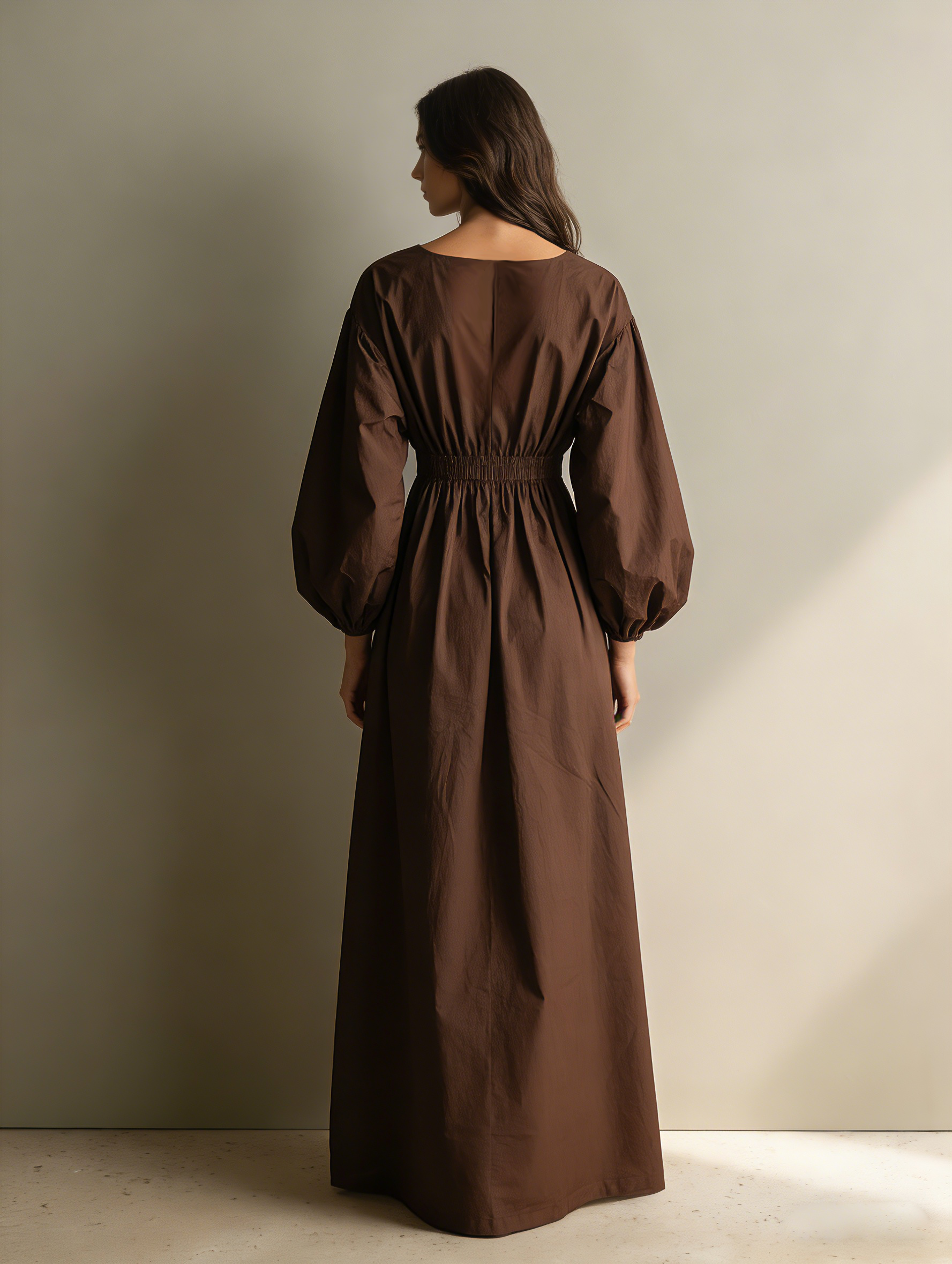 Jasmine | Casual Brown Cotton Linen