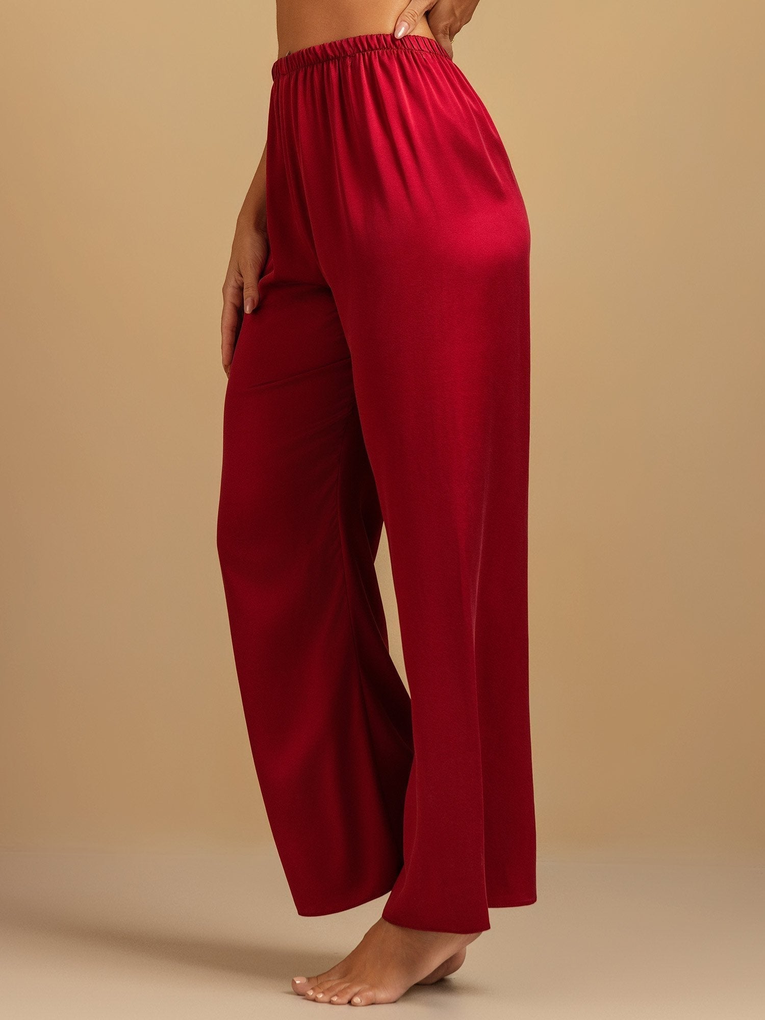 Clare | Wide-Leg Silk Trousers