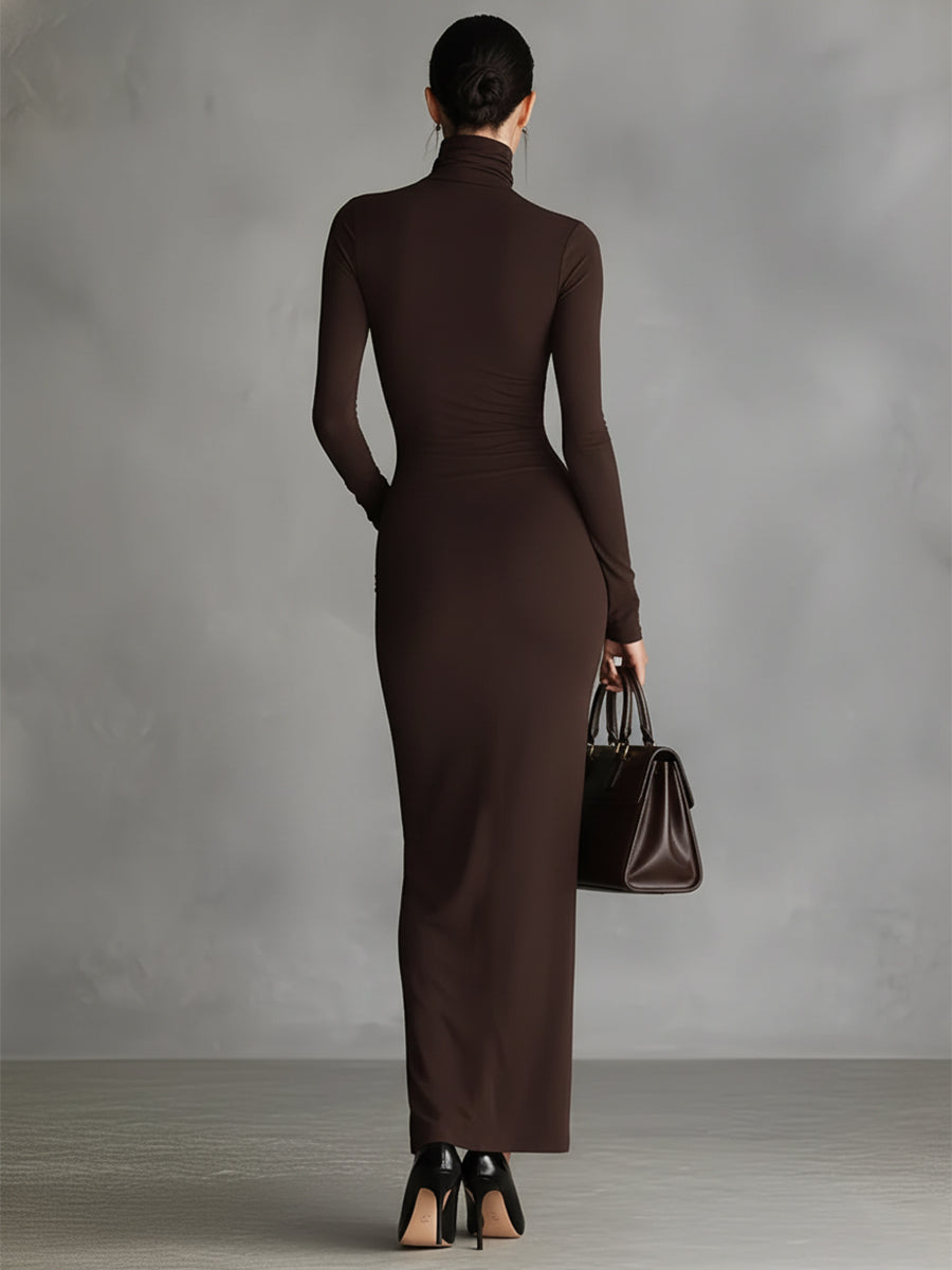 Pearl | Brown Stretch Fabric Chic