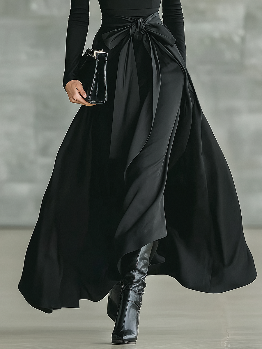 Emma | Black High-Neck High-Stretch Knitted