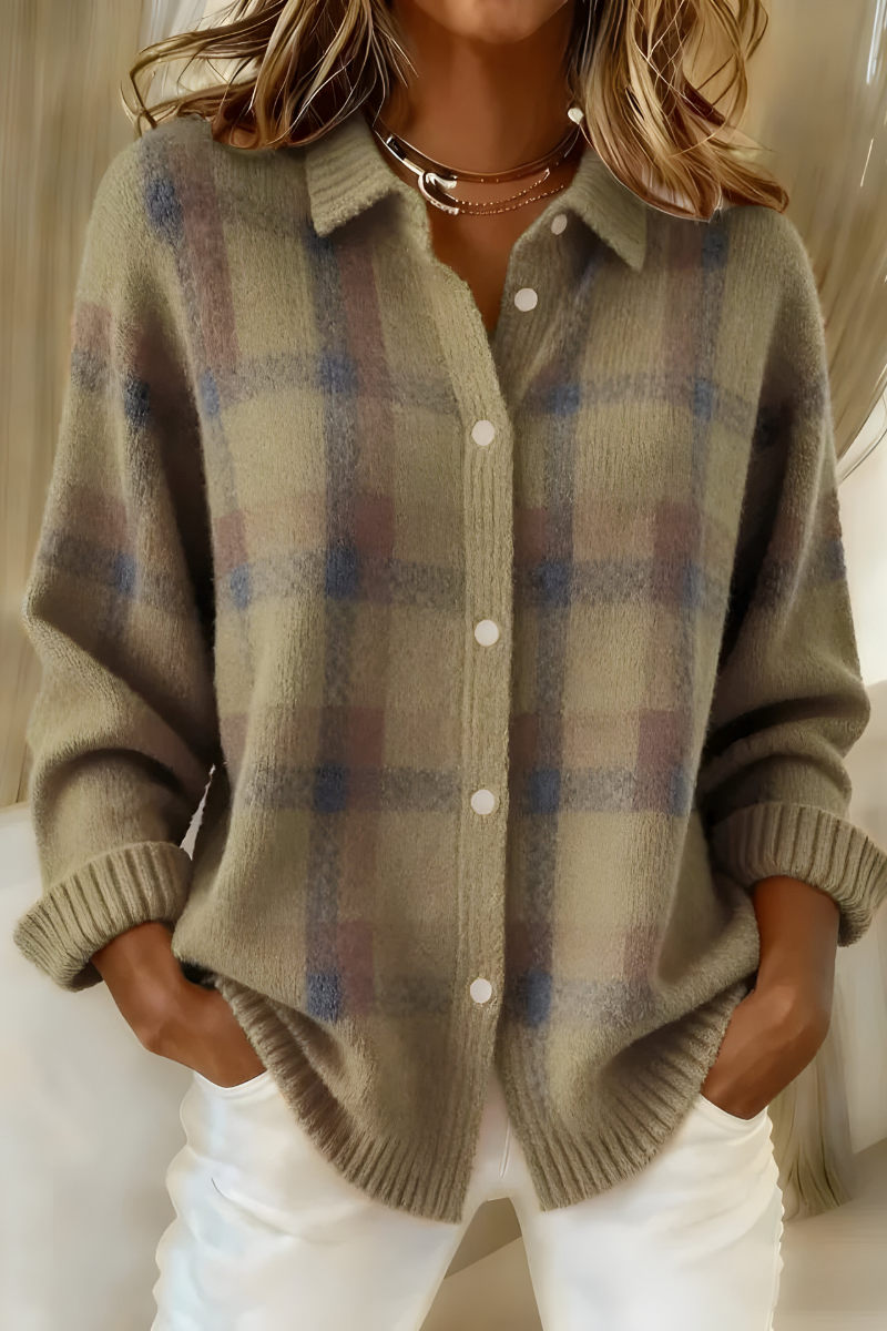 Anna™ | Plaid Knit Cardigan