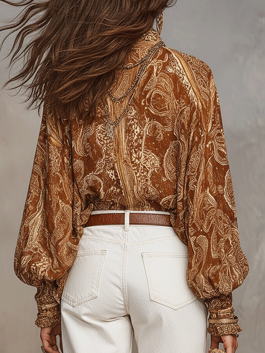 Nora | Bohemian Paisley Blouse