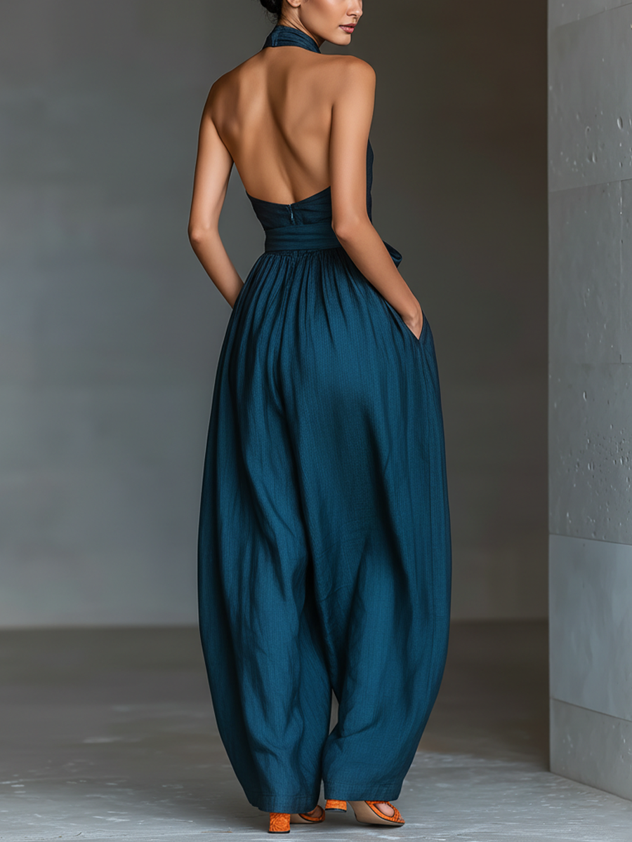 Dora | Navy Blue Linen Fabric