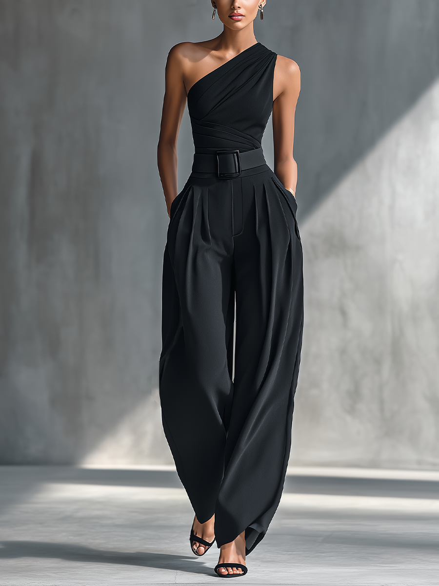 Ella | Black High-elastic Knit Top
