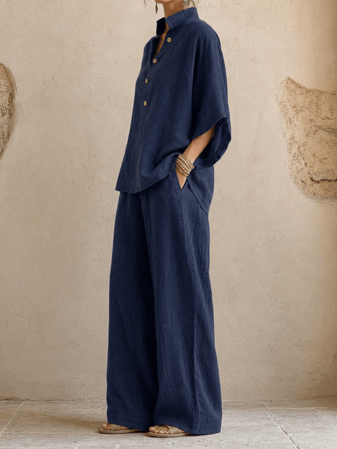 Maribel™ | Batwing Sleeves and Wide-Leg Pants