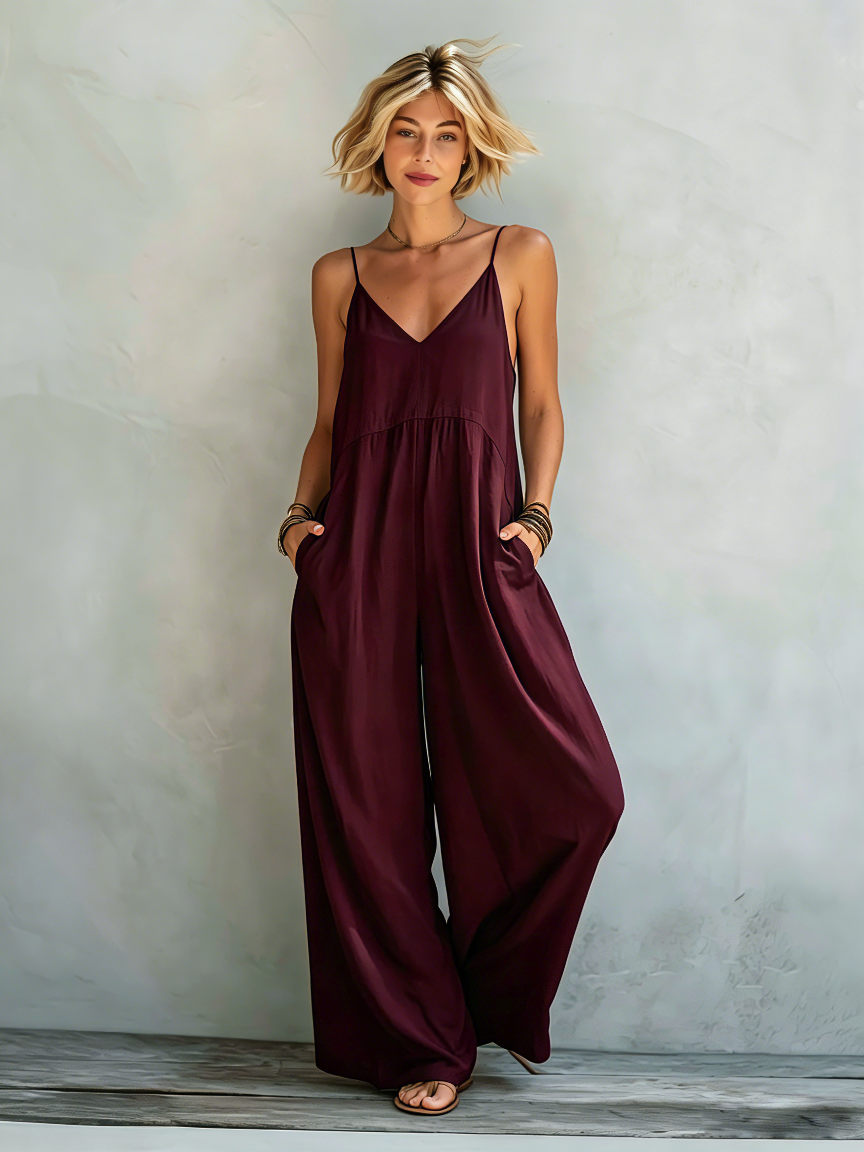 Josie | Casual White Cotton-linen Blend