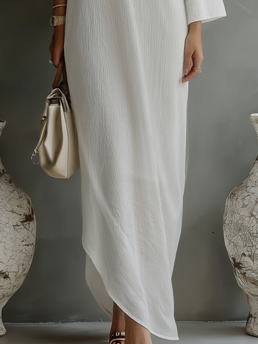 Clara | Ivory White Cotton-Linen Blend