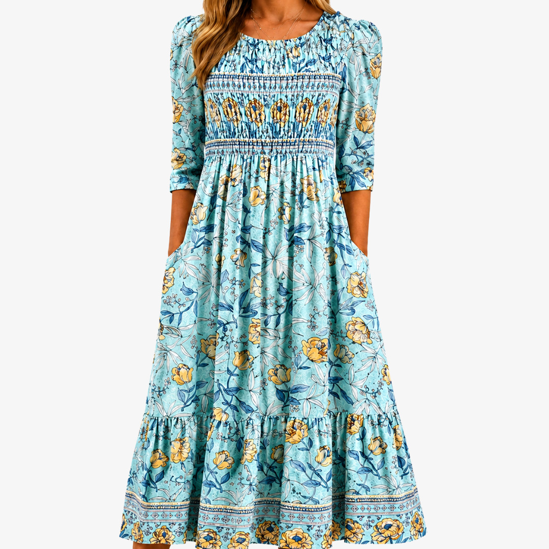 Abigail | Golden Bloom Smocked Garden