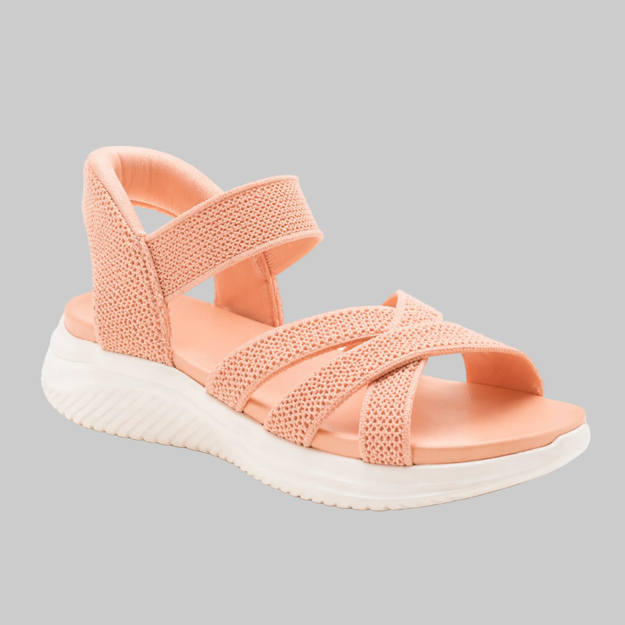 Nora | Coral Ultra Flex Knit Sandals