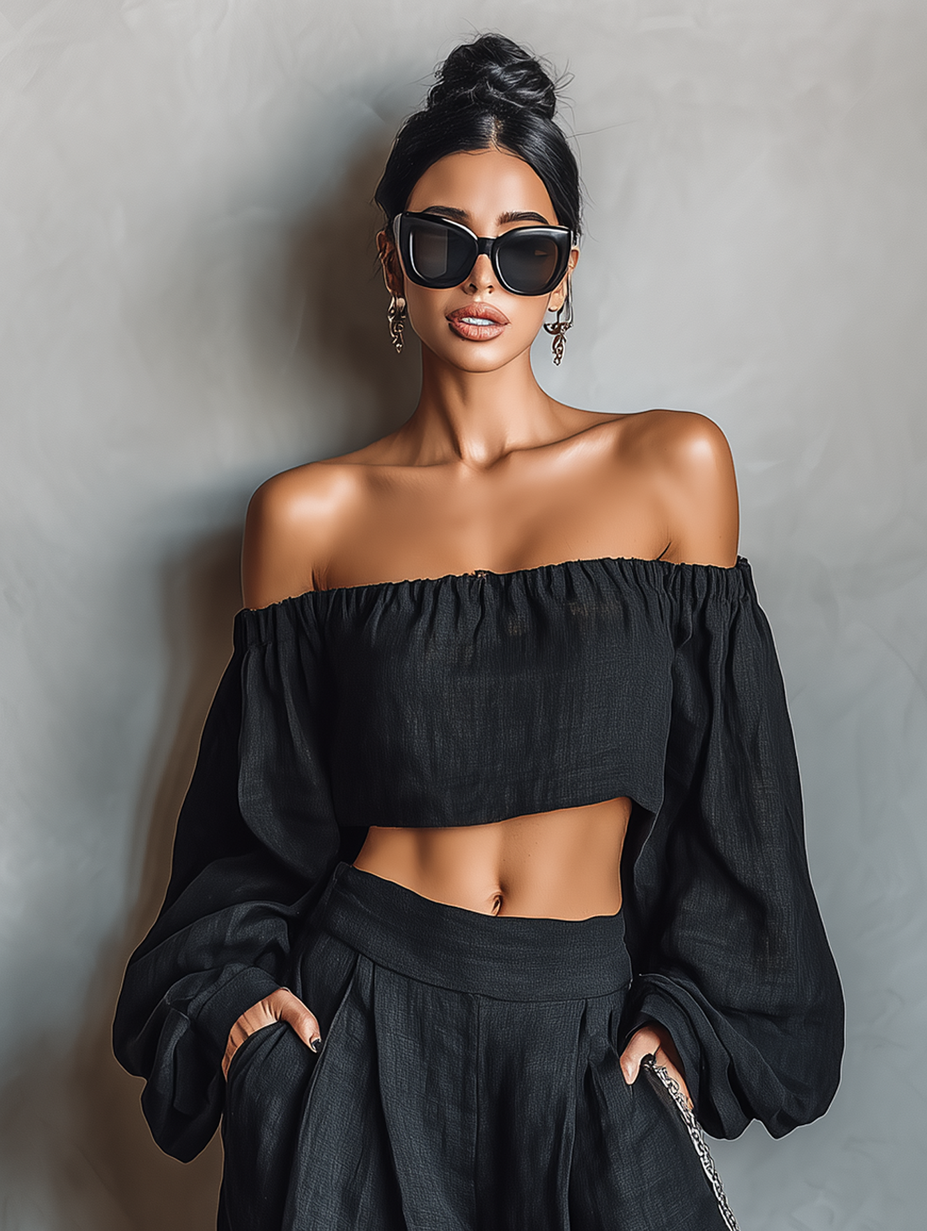 Eliza | Linen Blend Strapless Long-sleeved