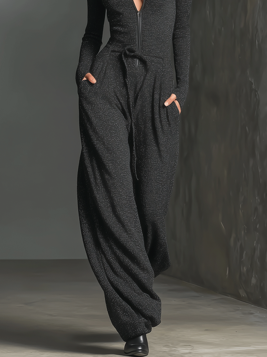 Stella | Elegant Knit Sparkling Zipper