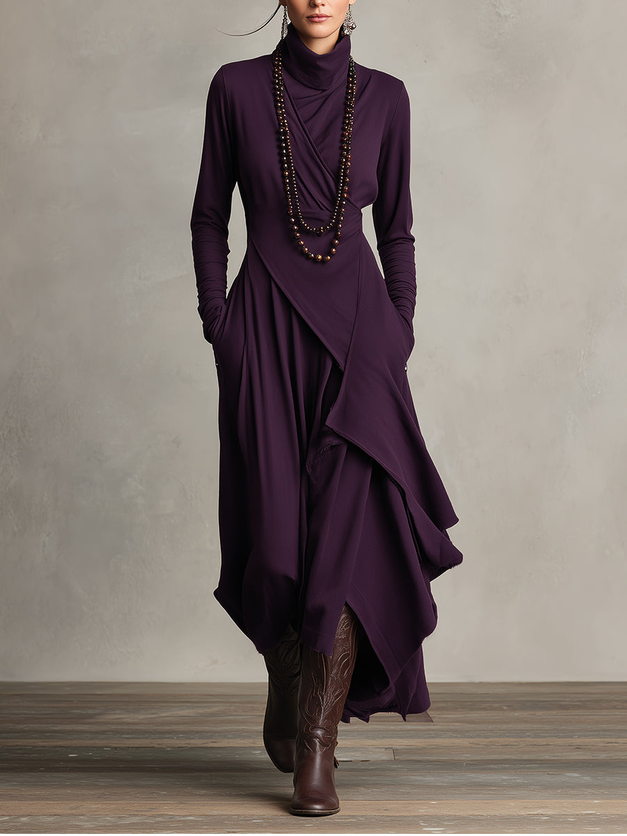 Claudia | Purple Bohemian Cotton Stretch