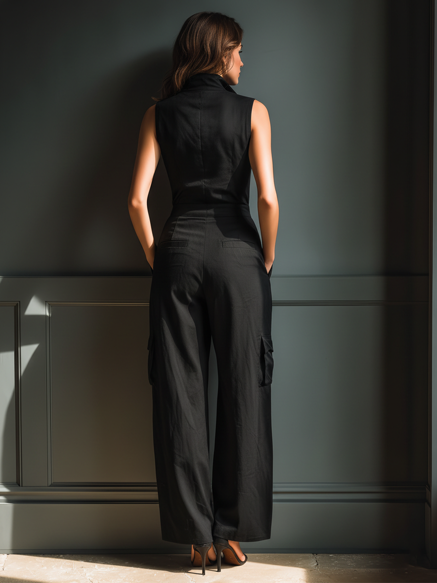 Jessica | Black Cotton Linen Blend