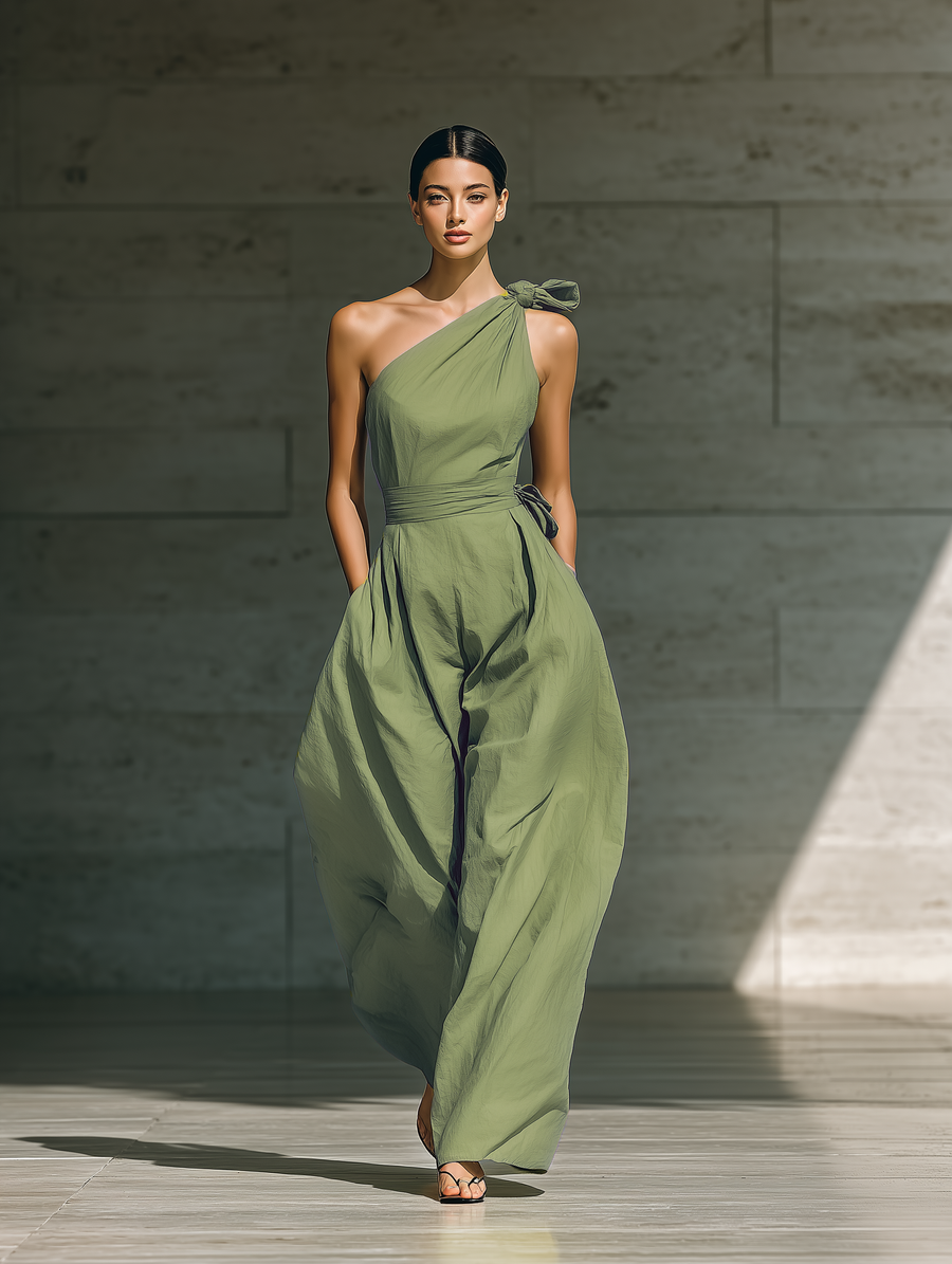 Jenna | Light Green Cotton Linen