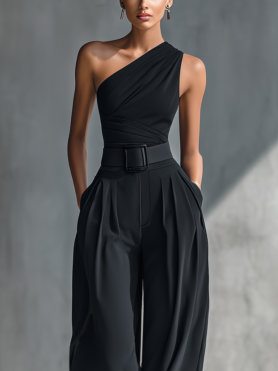 Ella | Black High-elastic Knit Top