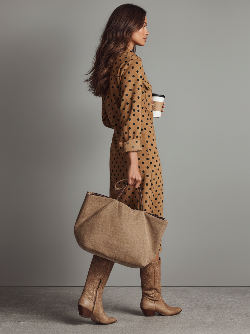 Patricia | Polka Dot Faux Suede