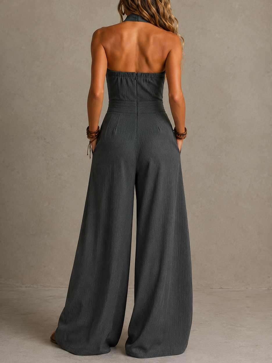 Bianca | Elegant jumpsuit with crossover neckline