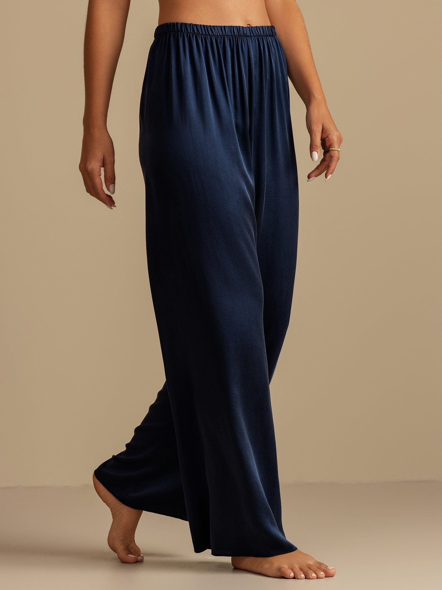 Clare | Wide-Leg Silk Trousers