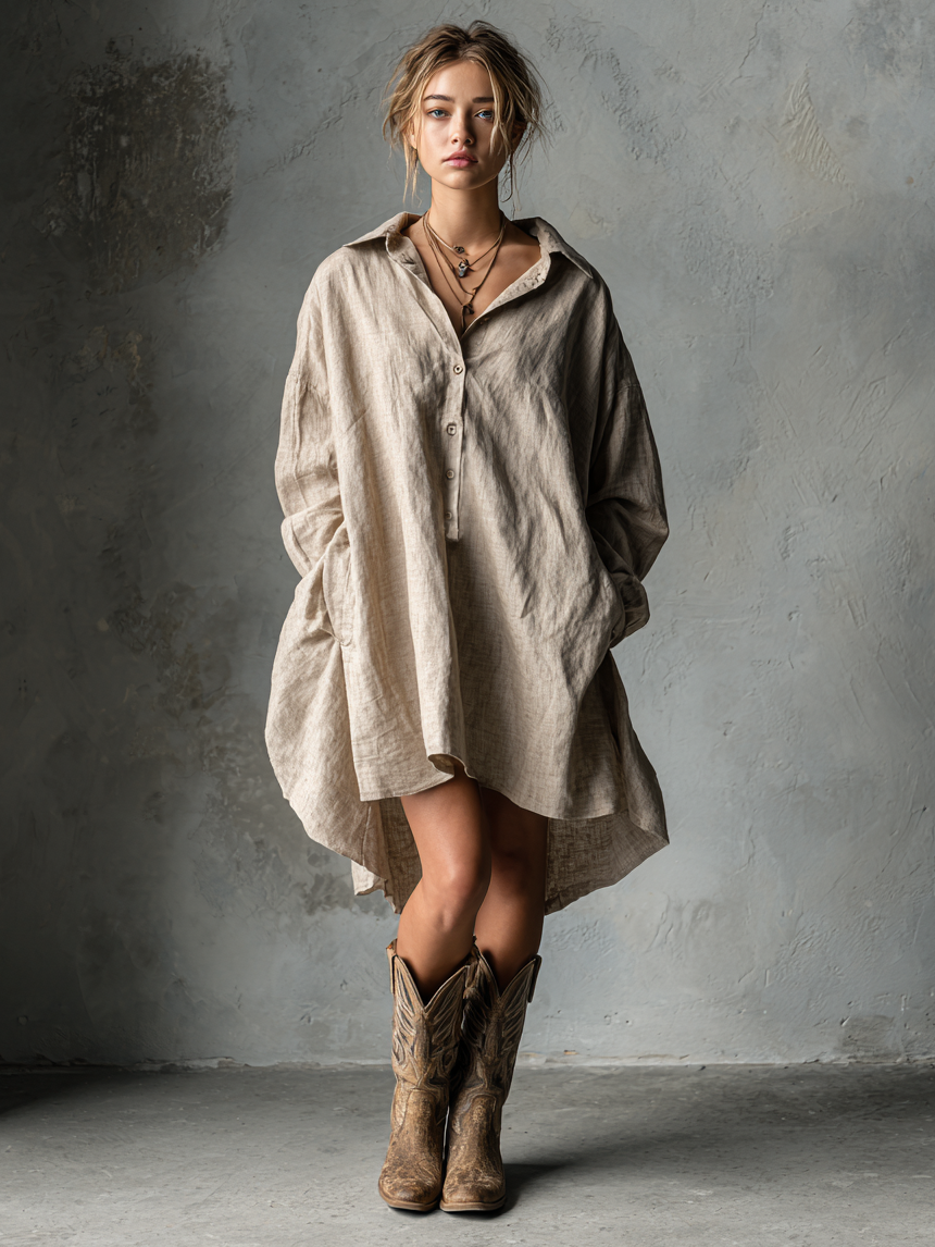 Yvette | Fashion Loose Cotton Linen