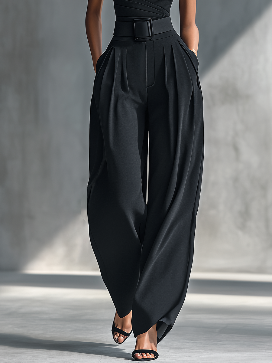 Ella | Black High-elastic Knit Top