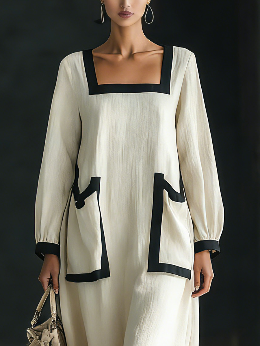 Isabella | Beige Cotton Linen Blend