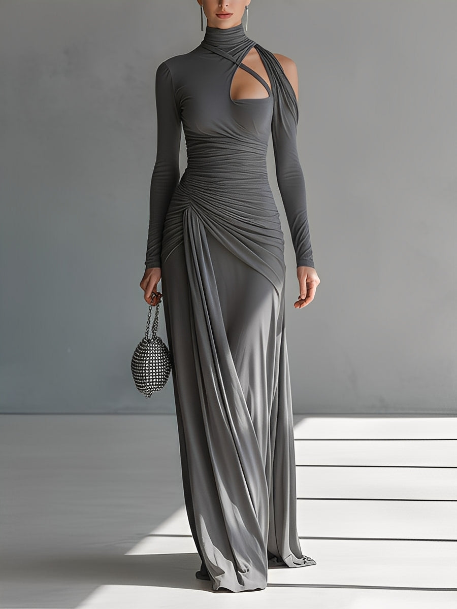 Florence | Grey Silky Stretch Sophisticated