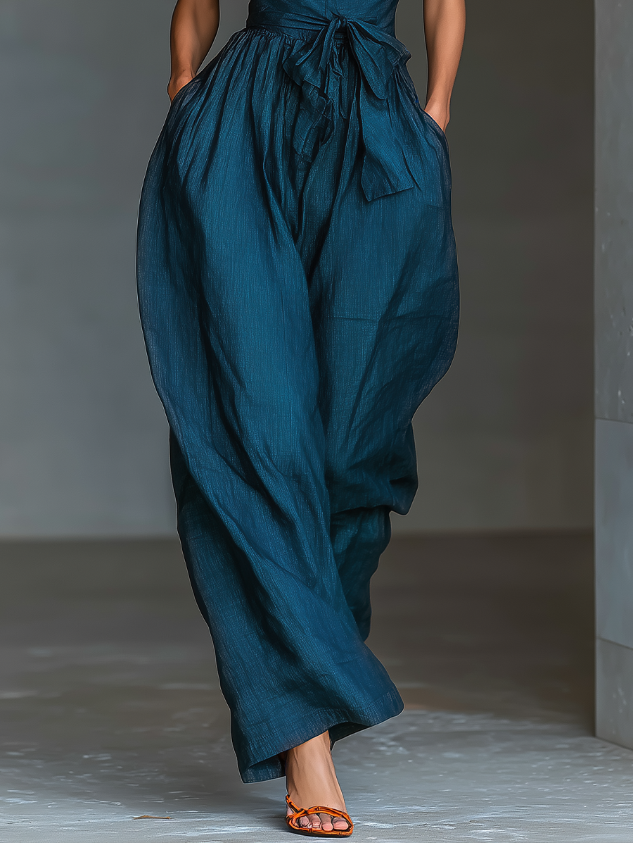 Dora | Navy Blue Linen Fabric