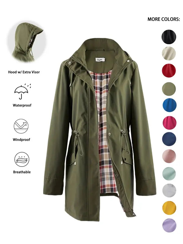 Qing | Drawstring Hooded Trench