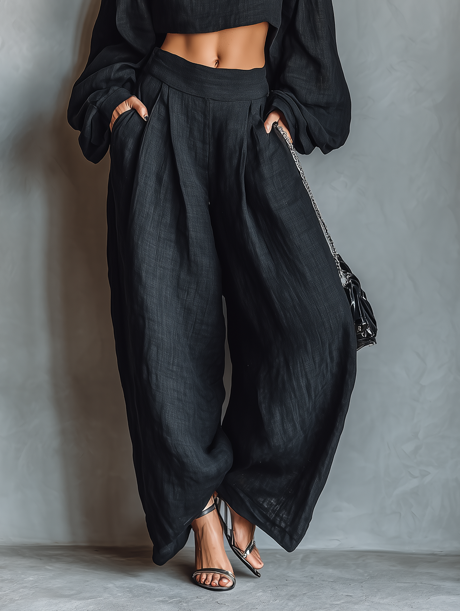 Eliza | Linen Blend Strapless Long-sleeved