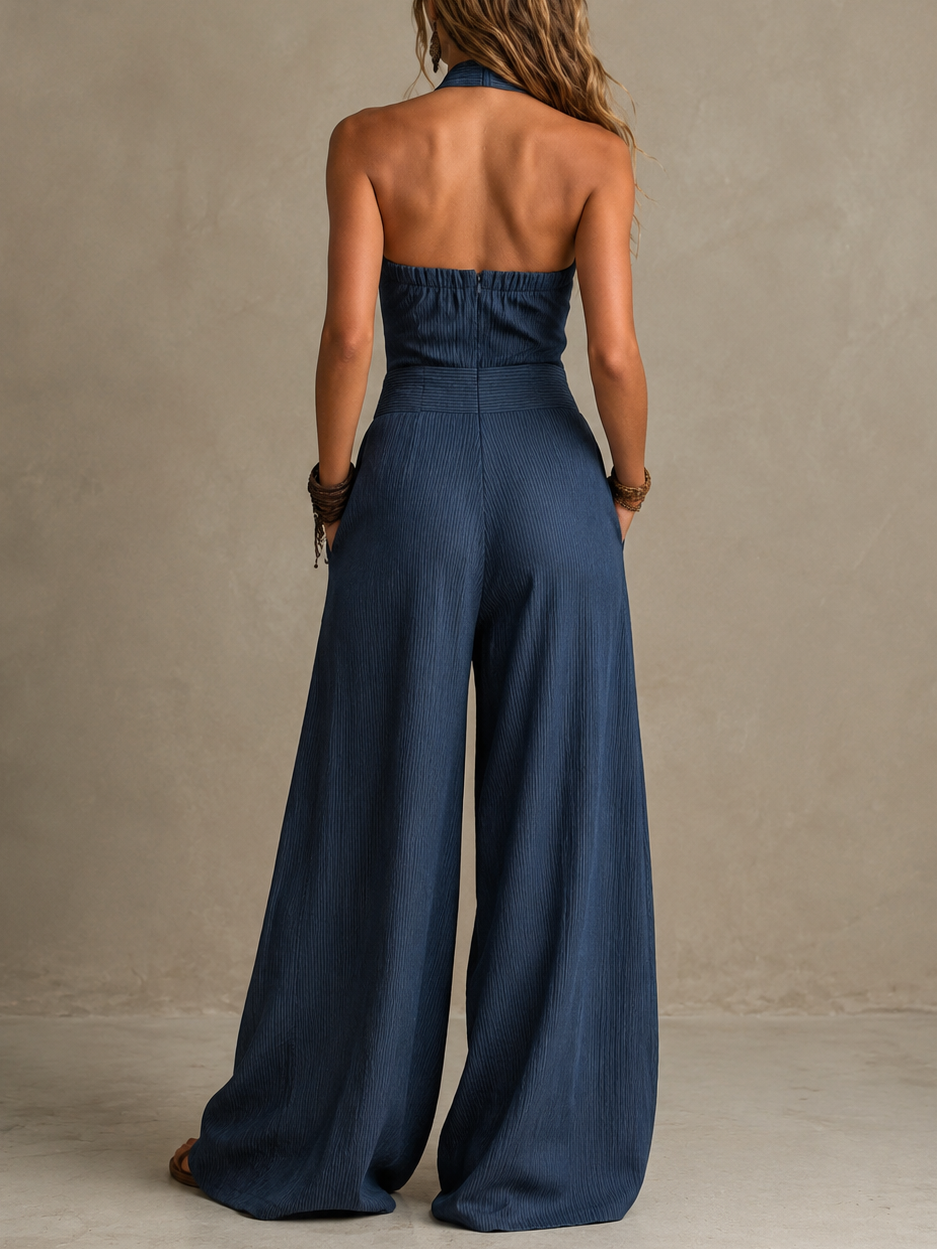 Bianca | Elegant jumpsuit with crossover neckline