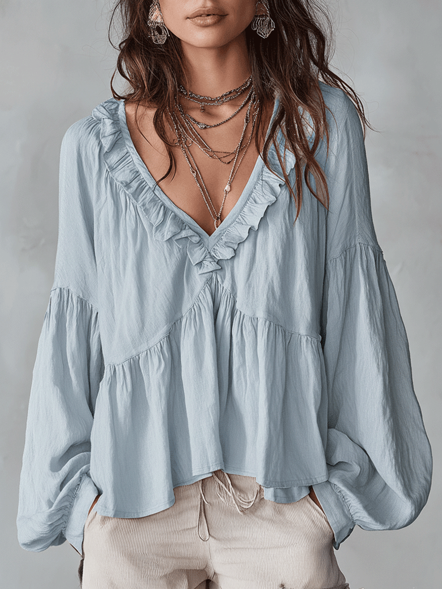 Eleanor | Airy Vintage-Inspired Ruffle Soft Ruffle Bohemian