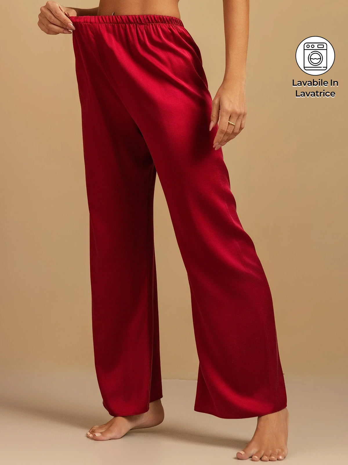 Clare | Wide-Leg Silk Trousers