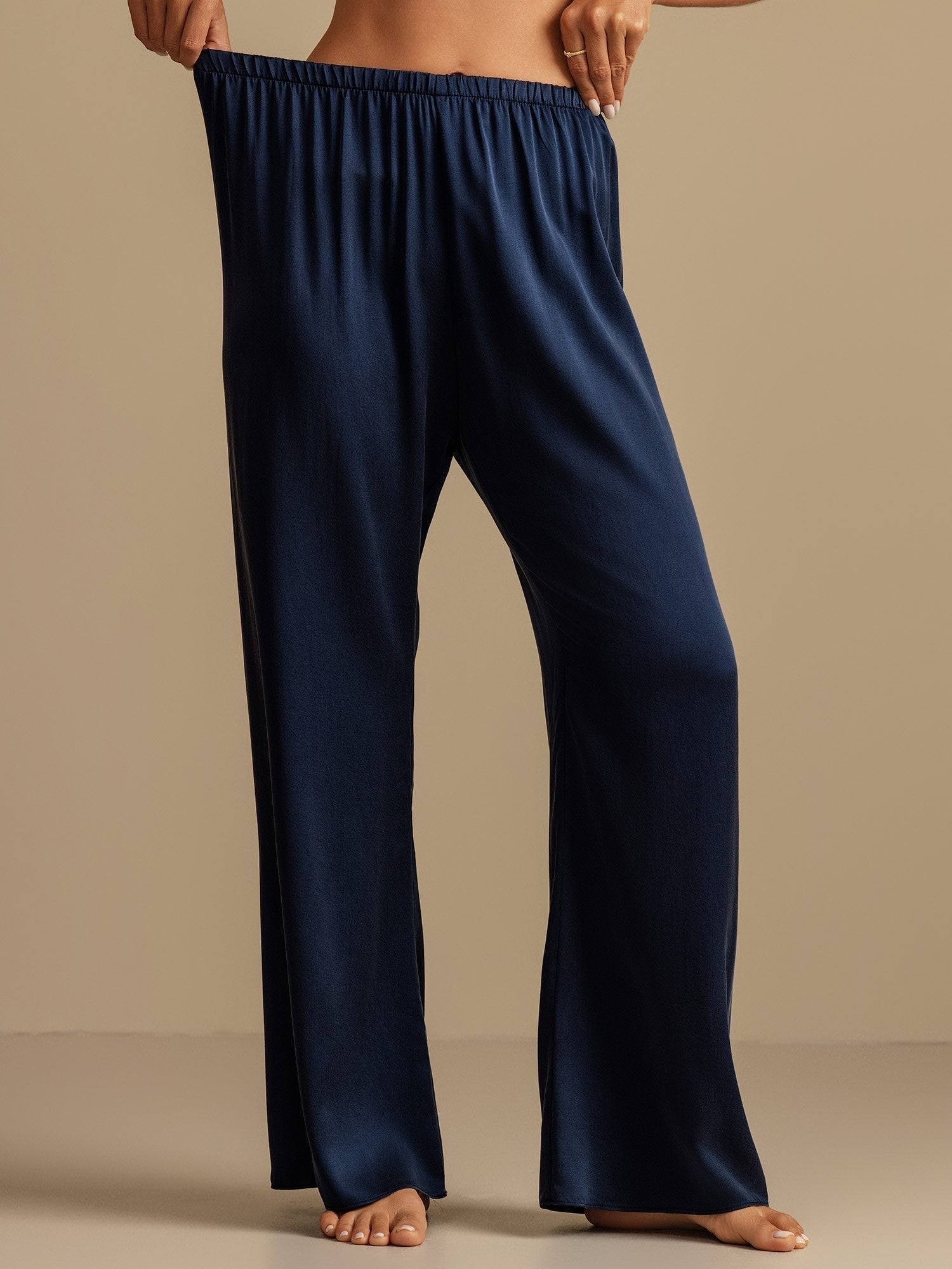 Clare | Wide-Leg Silk Trousers