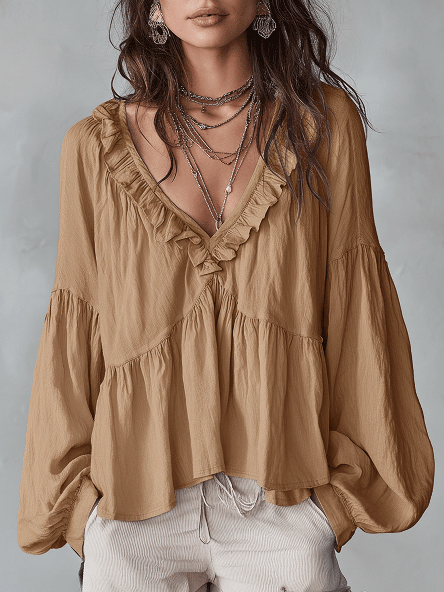 Eleanor | Airy Vintage-Inspired Ruffle Soft Ruffle Bohemian