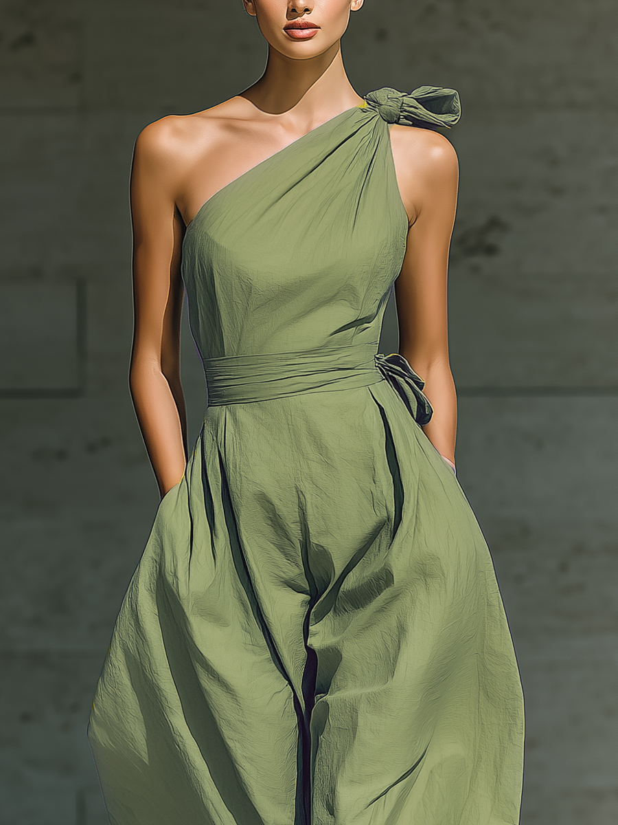 Jenna | Light Green Cotton Linen