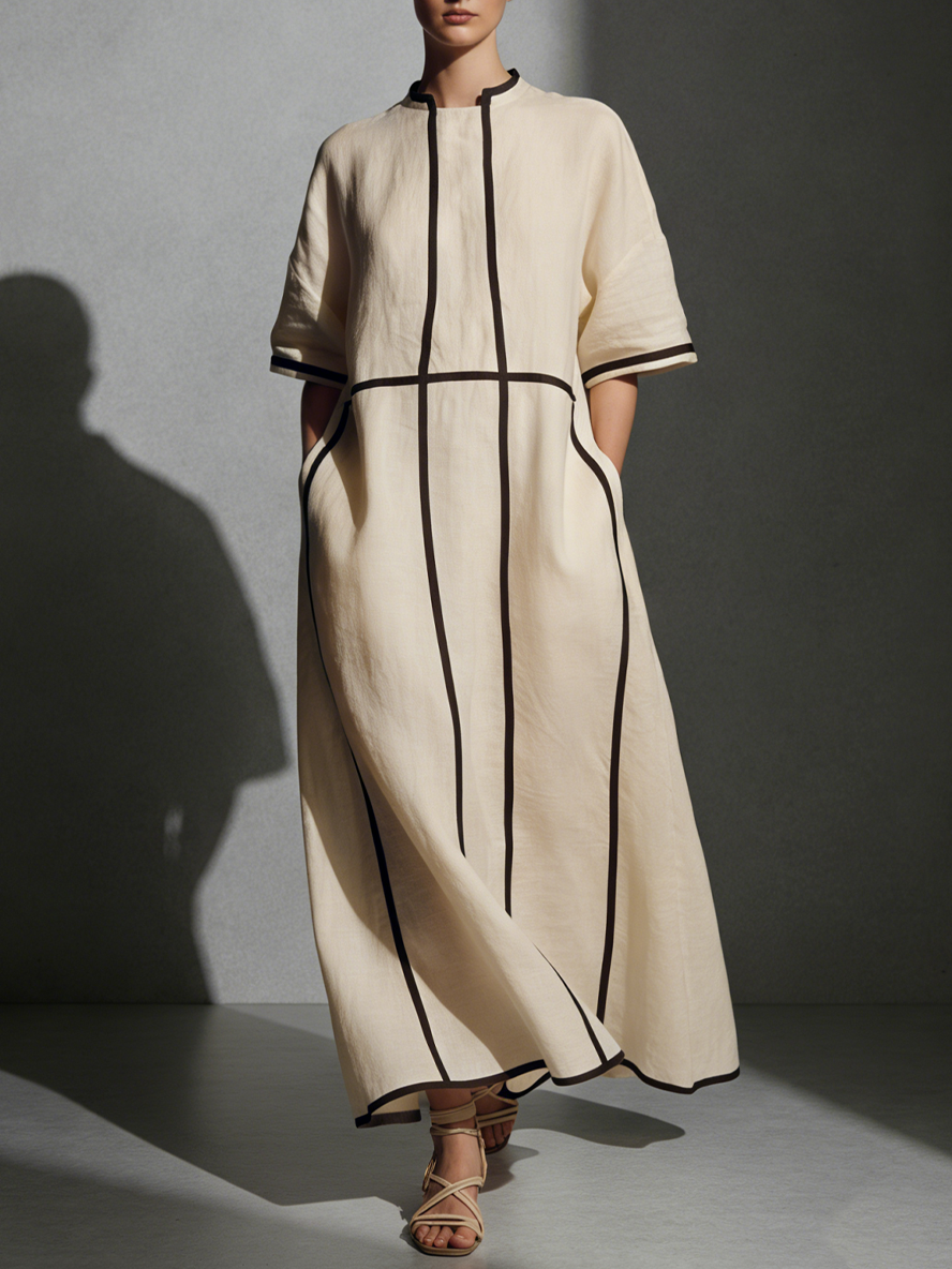 Linda | Modern Linen Blend Beige