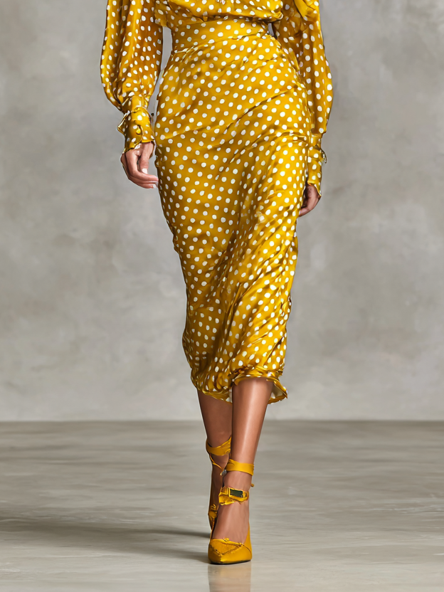 Vivienne | Vintage Satin Polka Dot