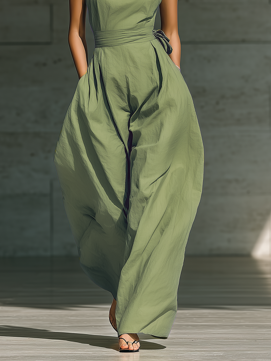 Jenna | Light Green Cotton Linen