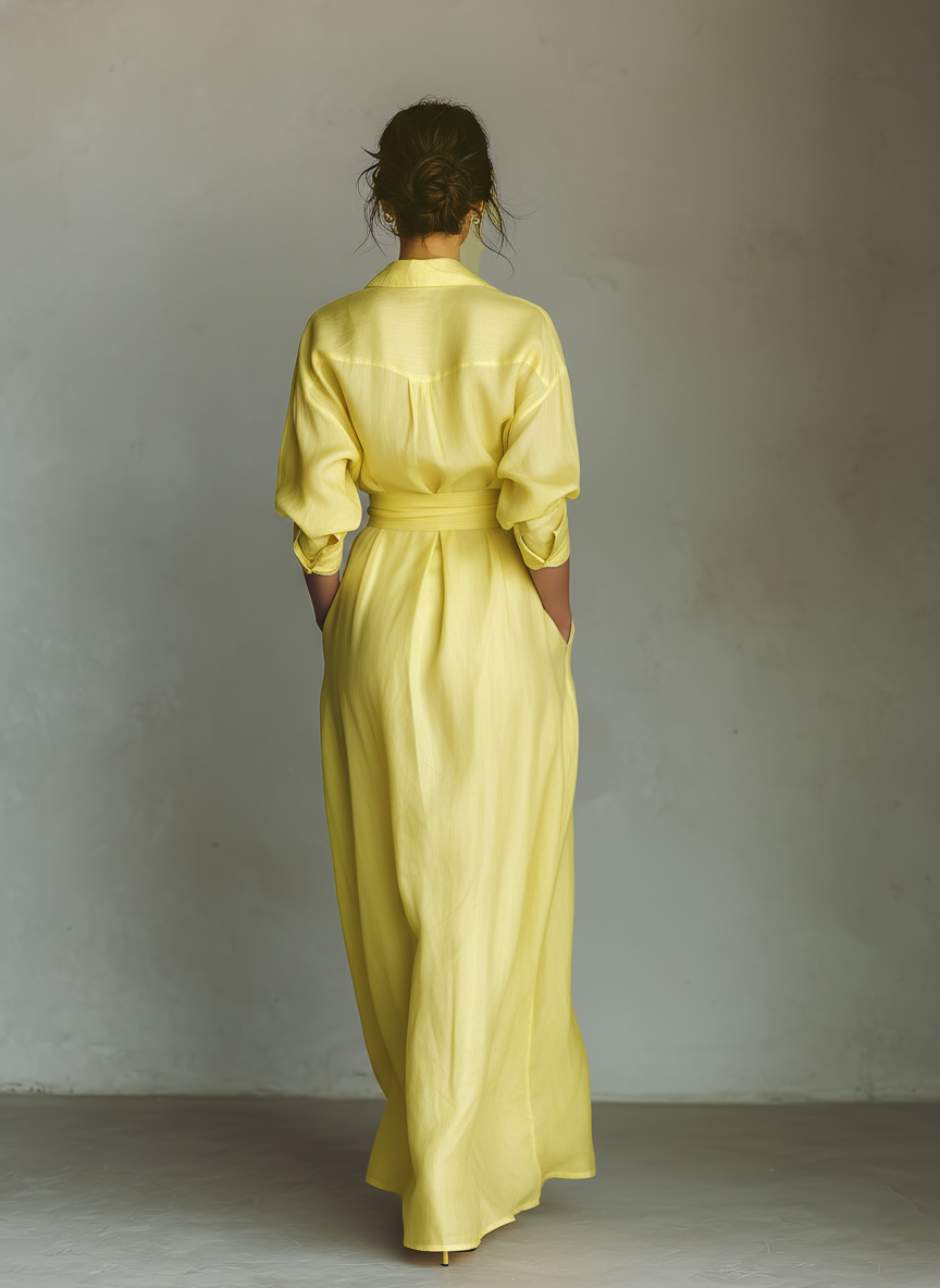 Brooke | Lemon Yellow Cotton Linen