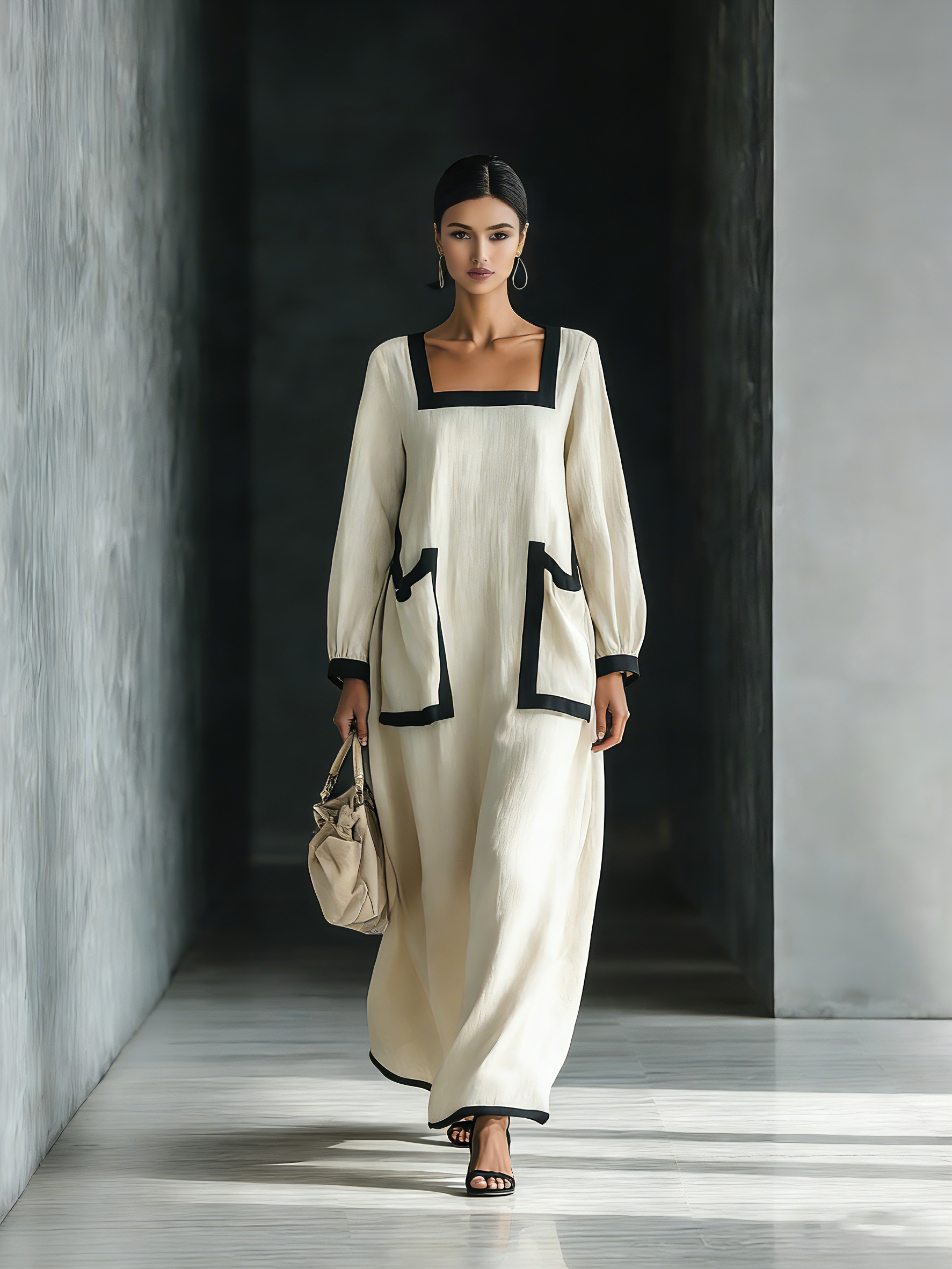 Isabella | Beige Cotton Linen Blend