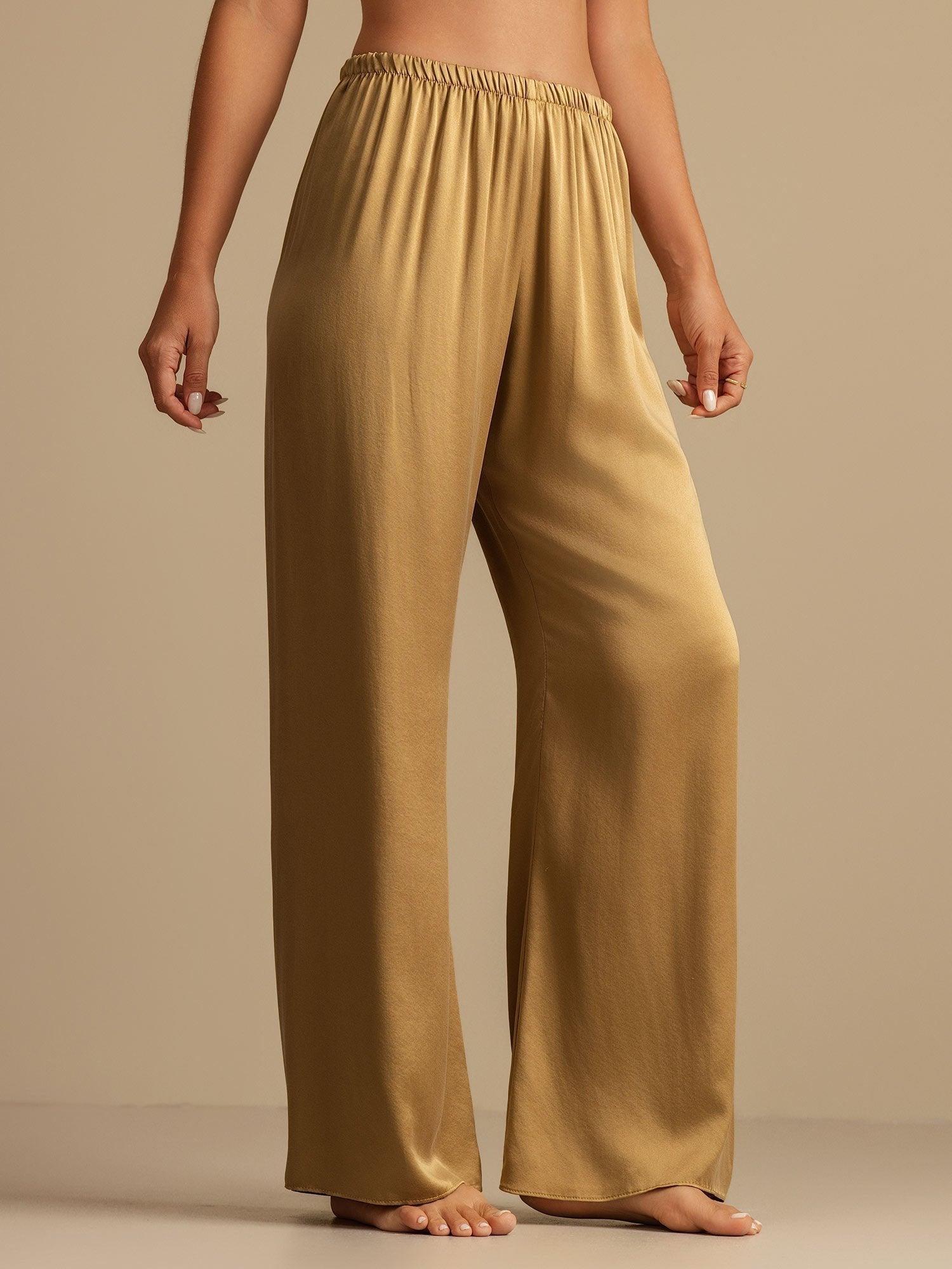Clare | Wide-Leg Silk Trousers